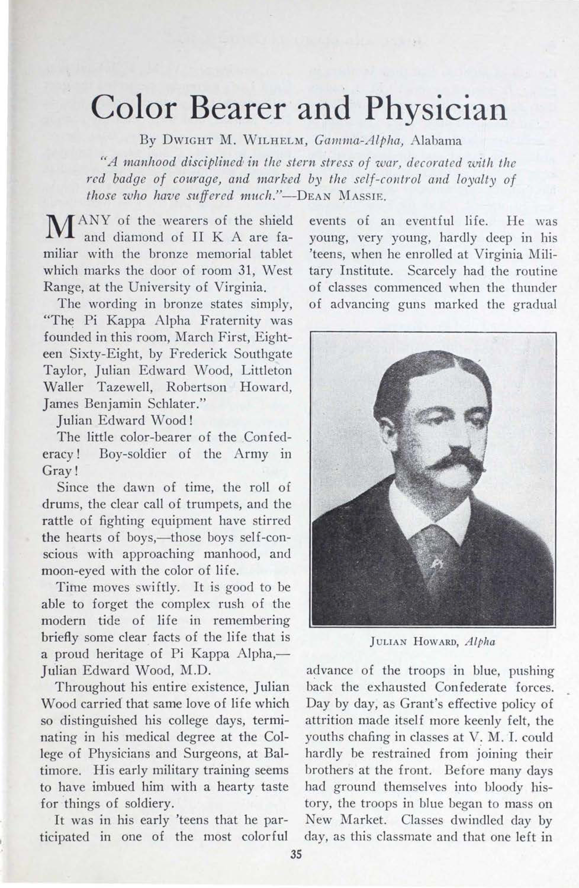 Color Bearer And Physician